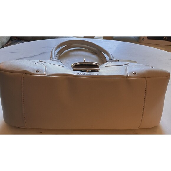 NWT Steve Madden Blisa Moto Shoulder Bag Cream Bone Logo MSRP $88 Small Flaw - Picture 9 of 16